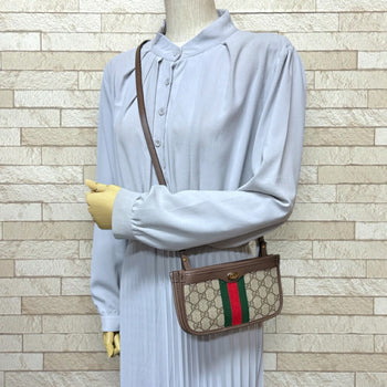 Gucci Ophidia Shoulder Bag In Gg Supreme Canvas (625753) Beige