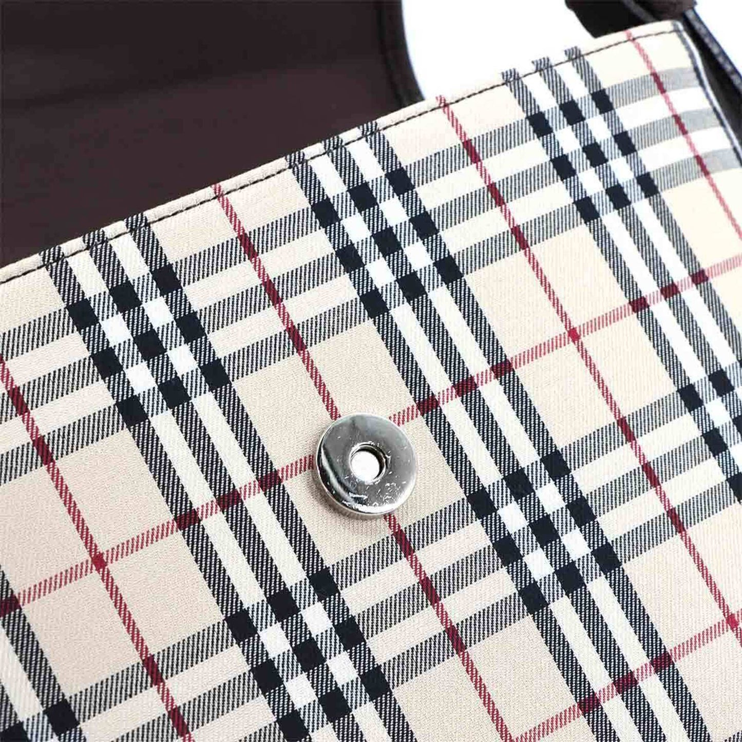 Burberry Nova Check Shoulder Bag In Canvas And Leather With Beige