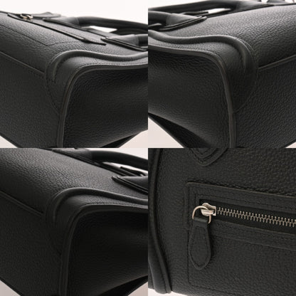 Celine Luggage Nano 2-Way Black 189243 Women'S Drummed Calfskin Handbag