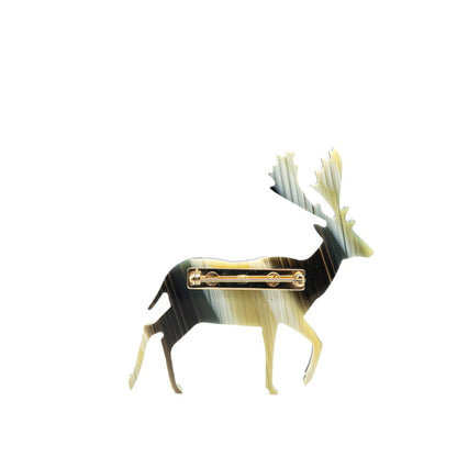 Vintage Chanel Coco Mark Reindeer Brooch In Gold