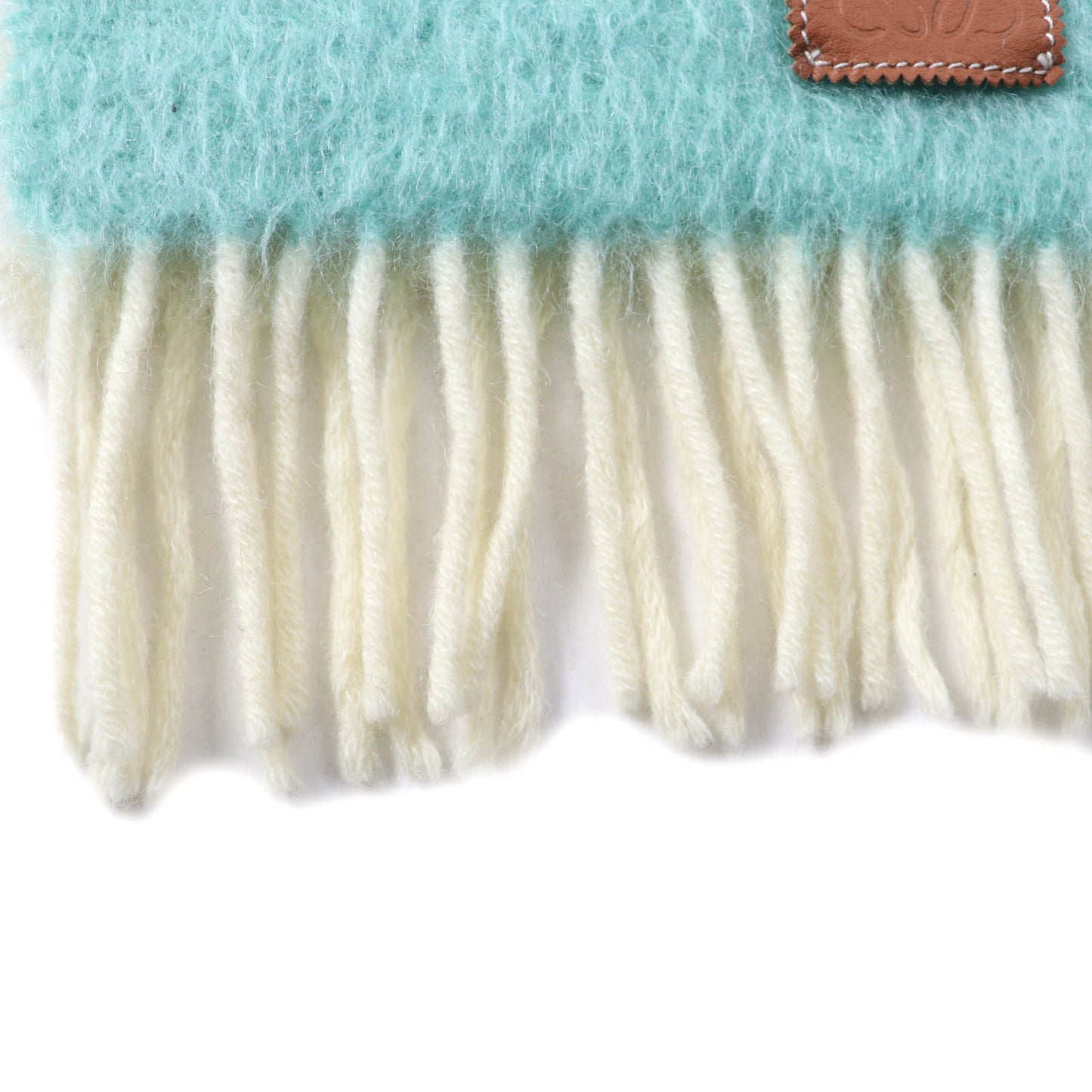 Loewe Women'S Mohair Blend Scarf With Anagram Logo Patch And Fringe