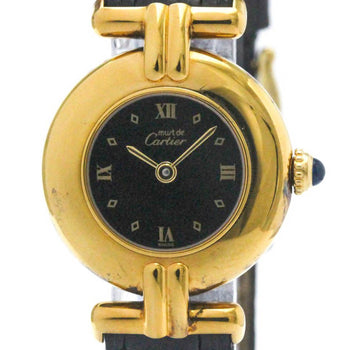 Cartier Must Colisee Gold Plated Leather Quartz