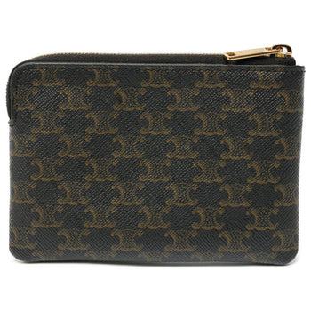Celine Coin & Card Case 10C662Ca2.38No Triomphe Canvas Black S-158510