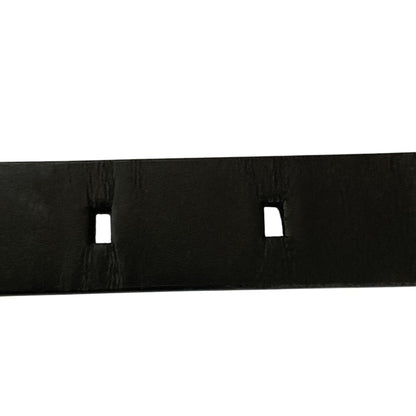 Gucci Silver Buckle Leather Belt