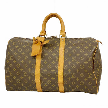 Louis Vuitton Monogram Keepall 45 Boston Bag M41428 Brown