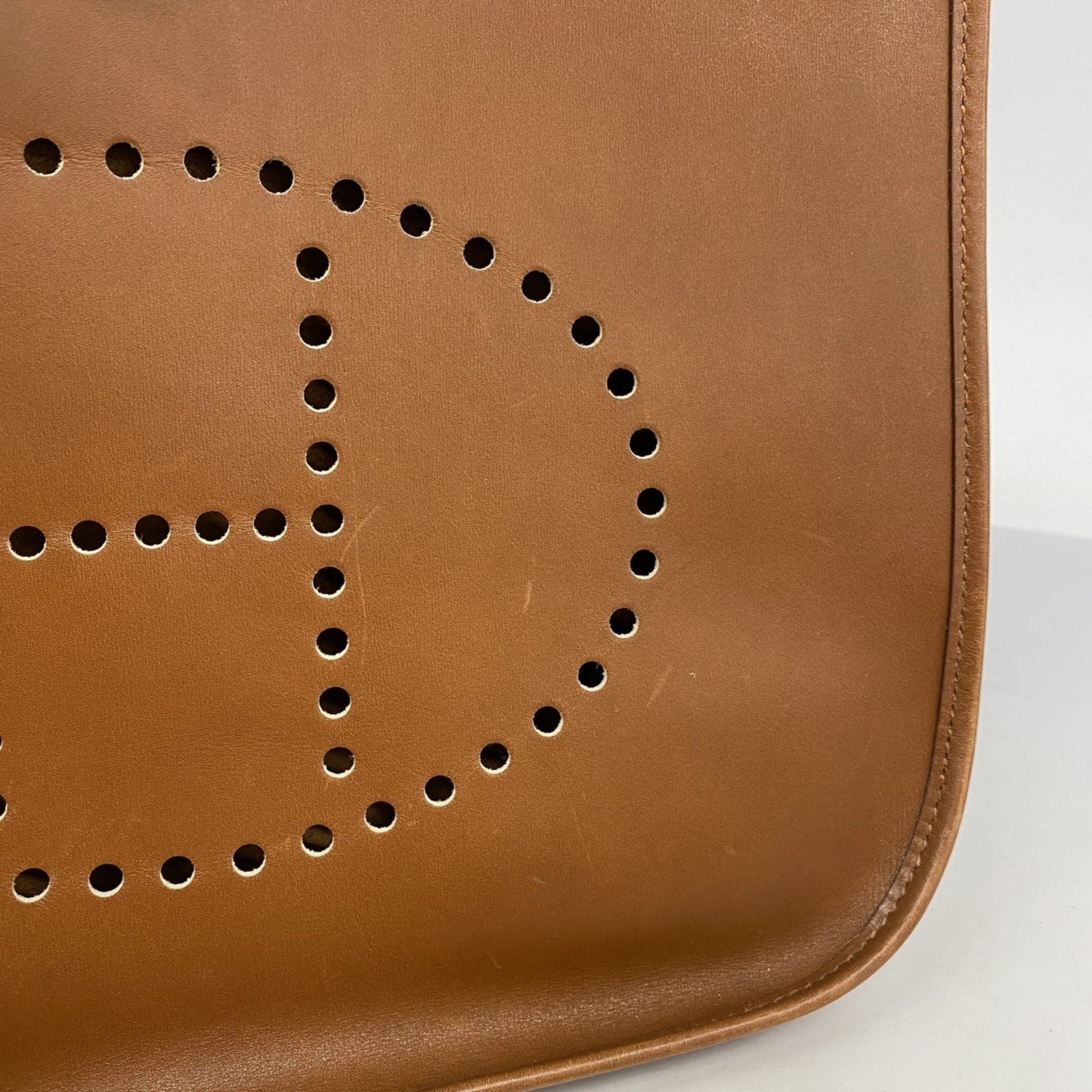 Hermes Herms Evelyn 1 Shoulder Bag In Box Calf Noisette