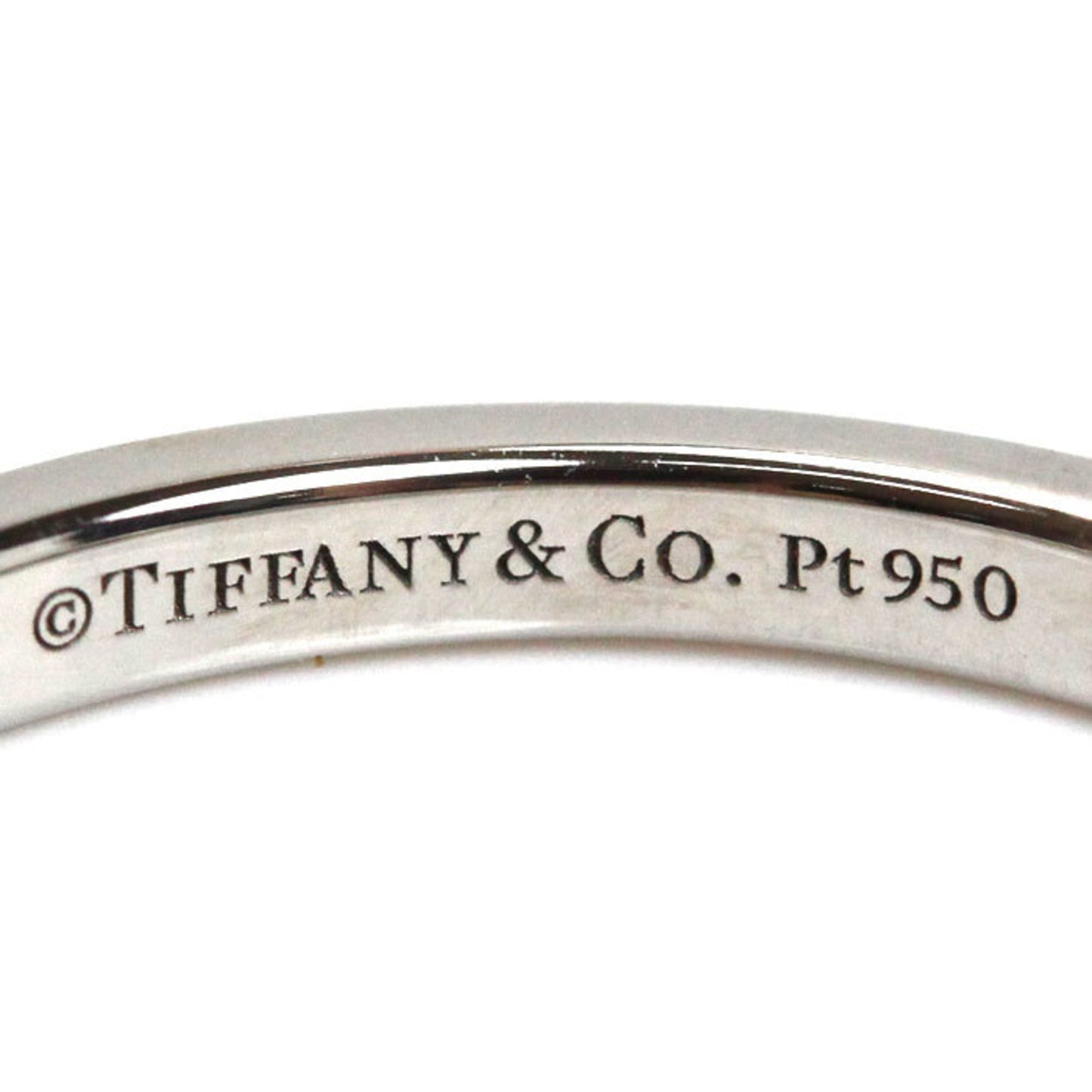 Tiffany&Co. Tiffany Pt950 Platinum Classic Band 3P Diamond Ring 61000895 Size 10 3.4G