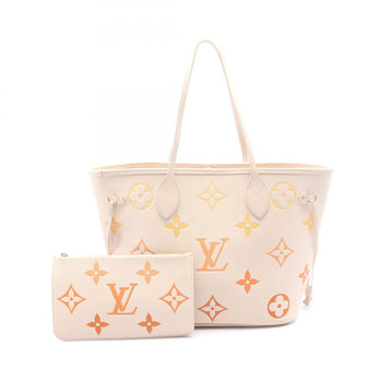 Louis Vuitton Neverfull Mm Shoulder Bag Leather Monogram Empreinte