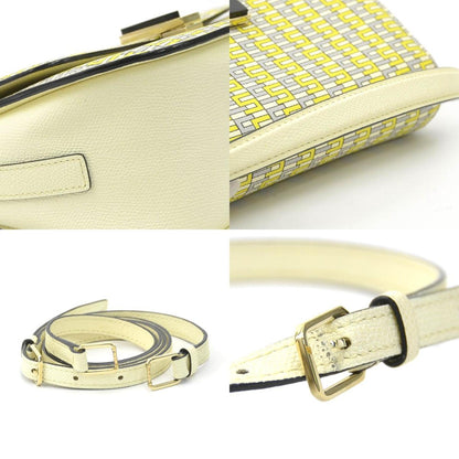 Valextra Iside Crossbody Leather Handbag/Shoulder Bag In Yellow