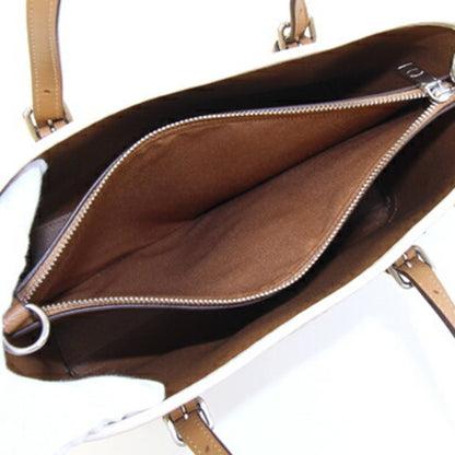 Coach Mori Tote 25 Handbag Cj574 Natural Ivory Brown Straw Leather Shoulder Bag Basket Floral Mini