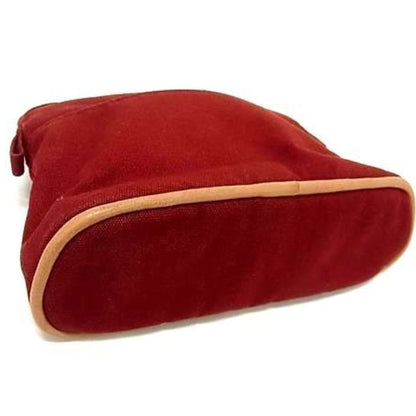 Hermes Bolide Pouch Pm Bordeaux 100% Cotton