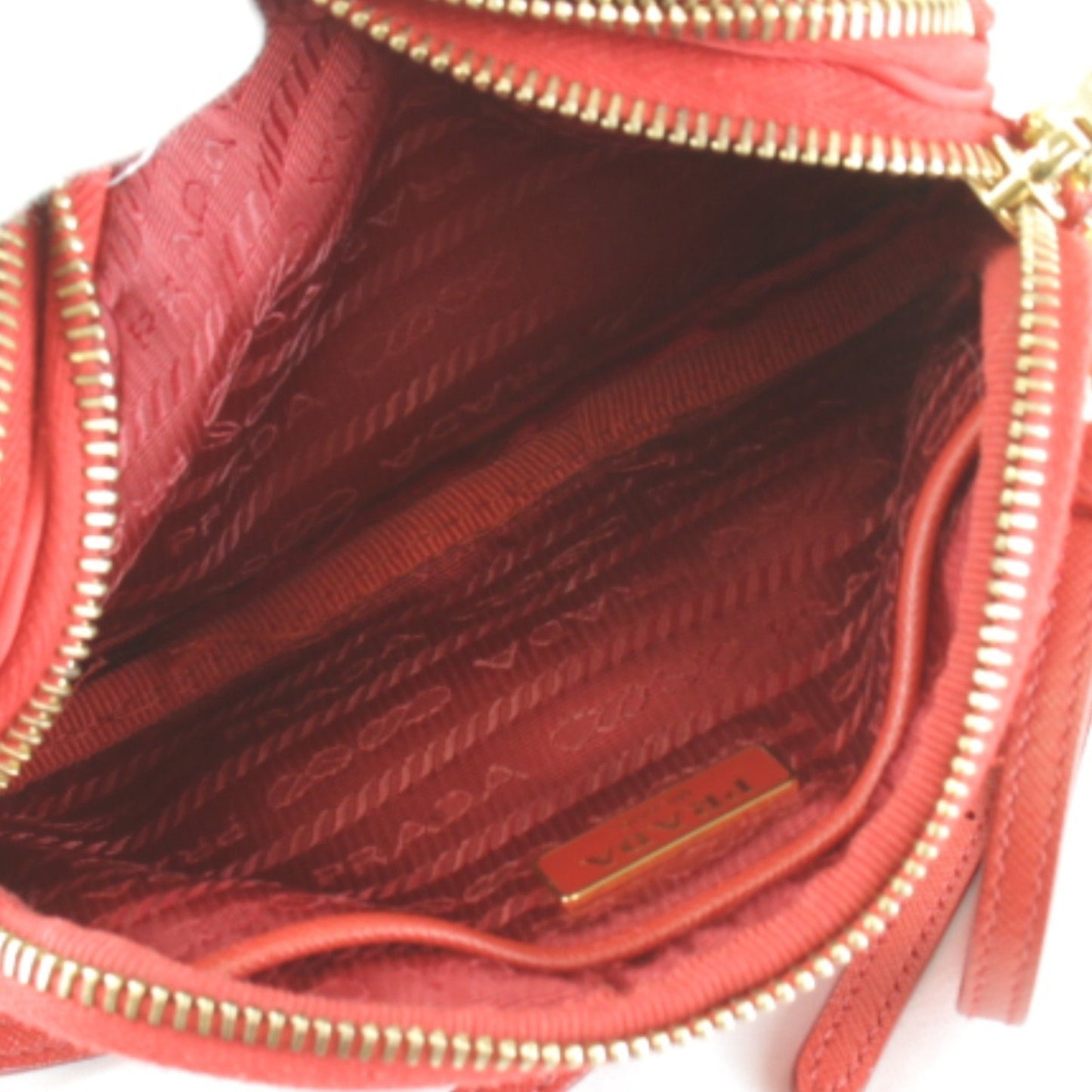 Prada Prada Mini 1Nf861 Shoulder Bag Nylon Red