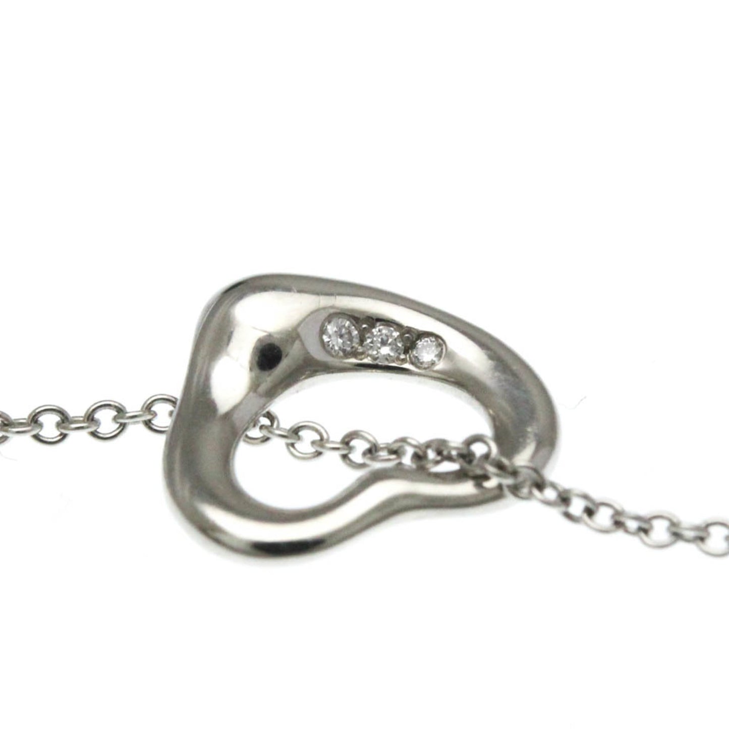 Tiffany Open Heart Necklace With Diamonds Platinum Diamond Men