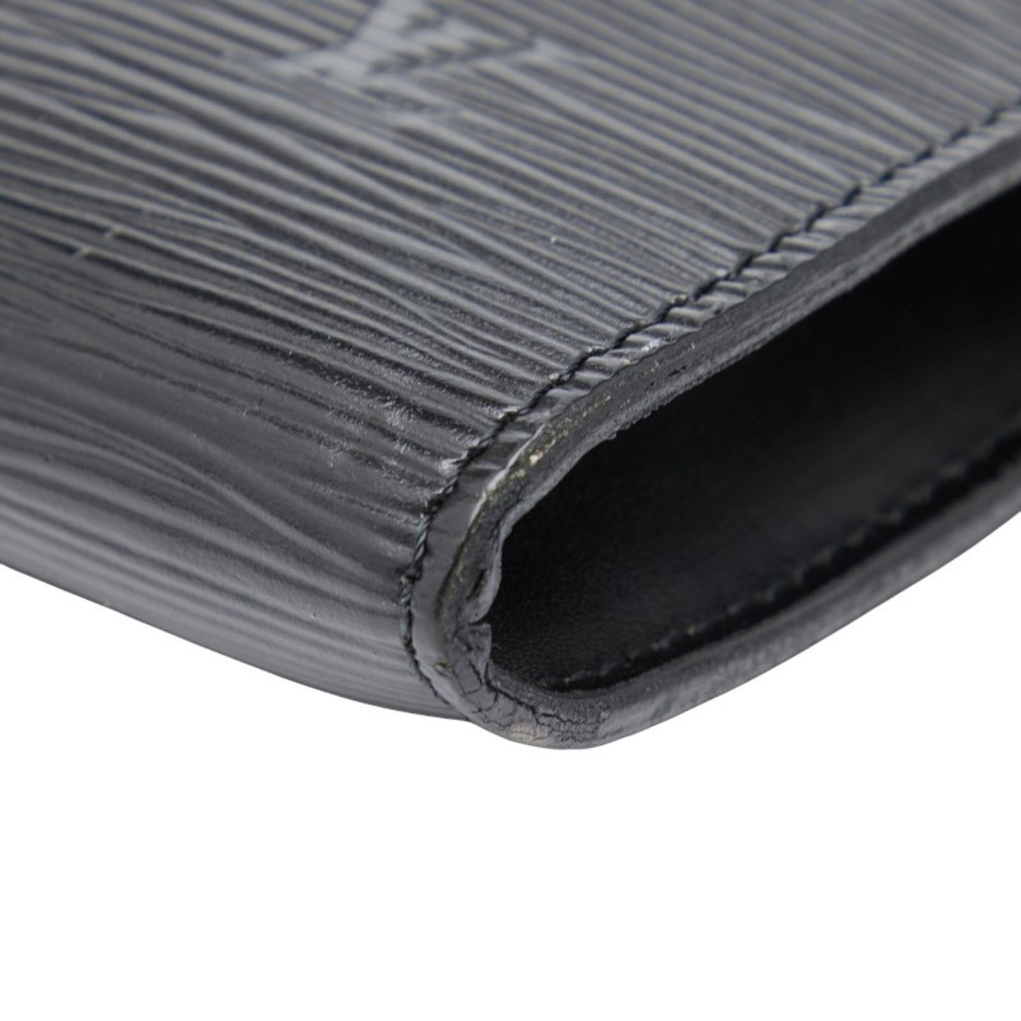 Louis Vuitton Epi Pochette Accessory Pouch Handbag M52942 Noir Black Leather