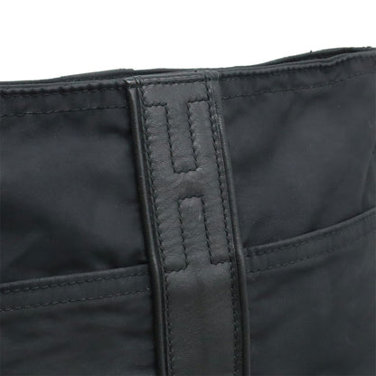 Hermes Acapulco Bandouliere Mm Shoulder Bag Pochette Nylon Leather Black