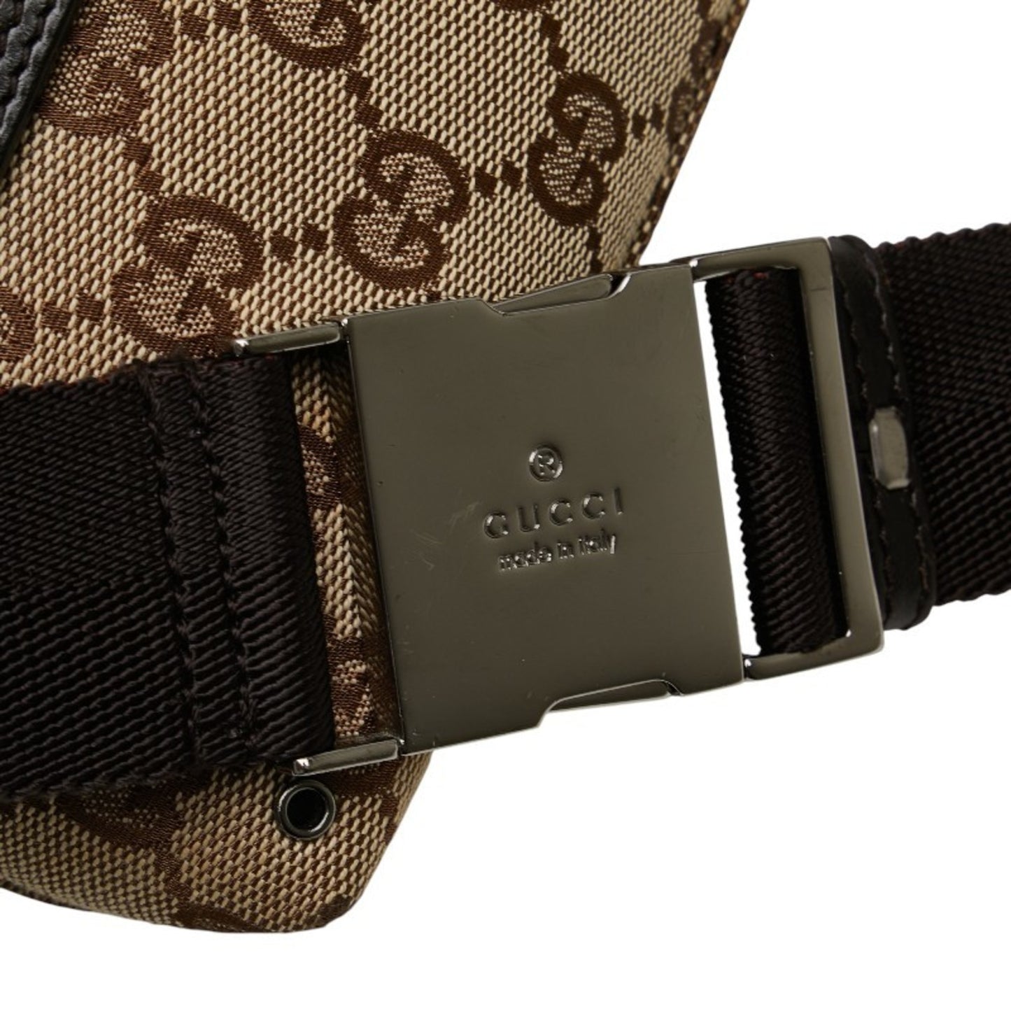 Gucci Gg Canvas Waist Bag/Body Bag 92543 Beige/Brown Canvas/Leather