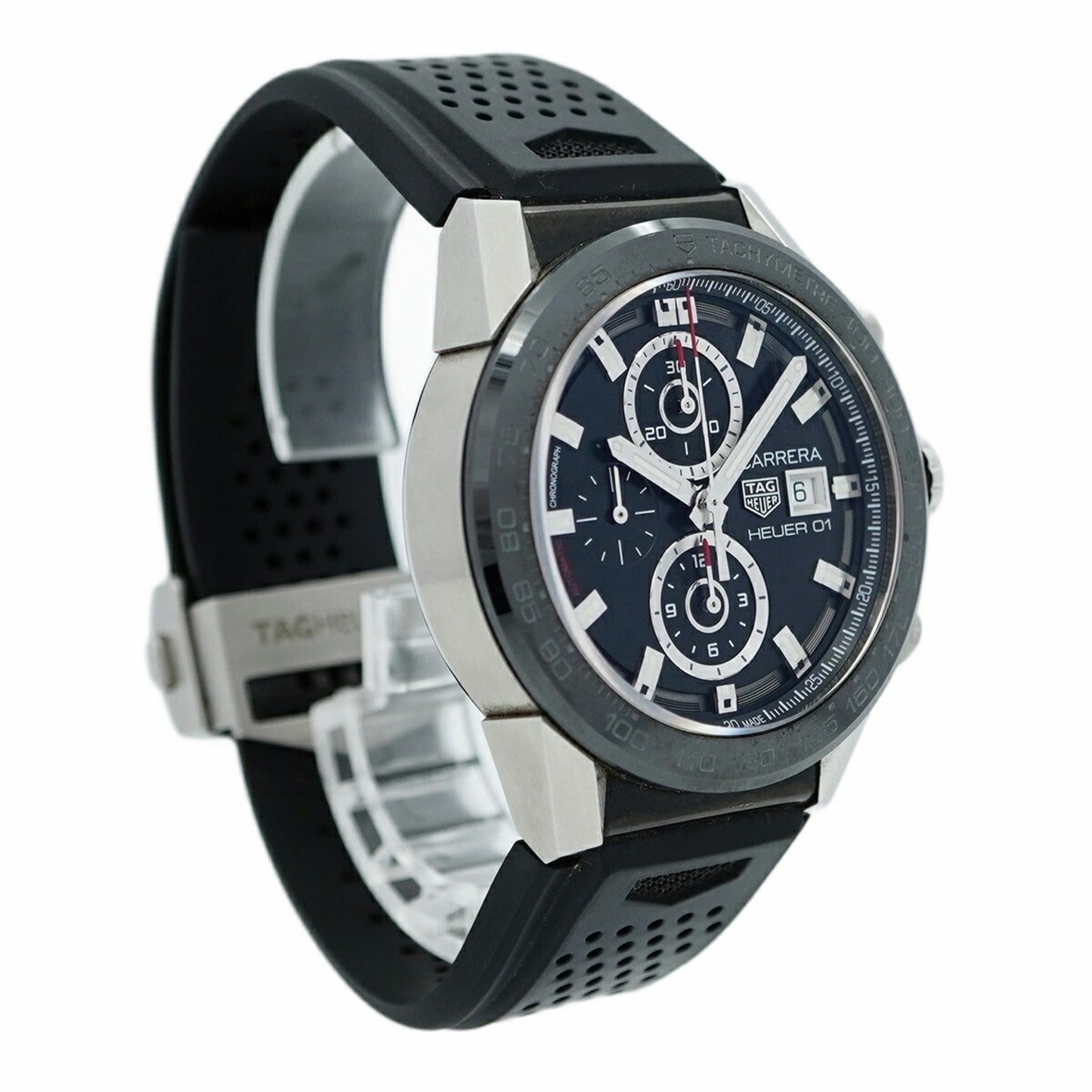 Tag Heuer Carrera Calibre 01 Car201Z Black Dial