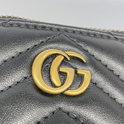 Gucci Gg Marmont Wallet/Coin Case 671773 Leather Black