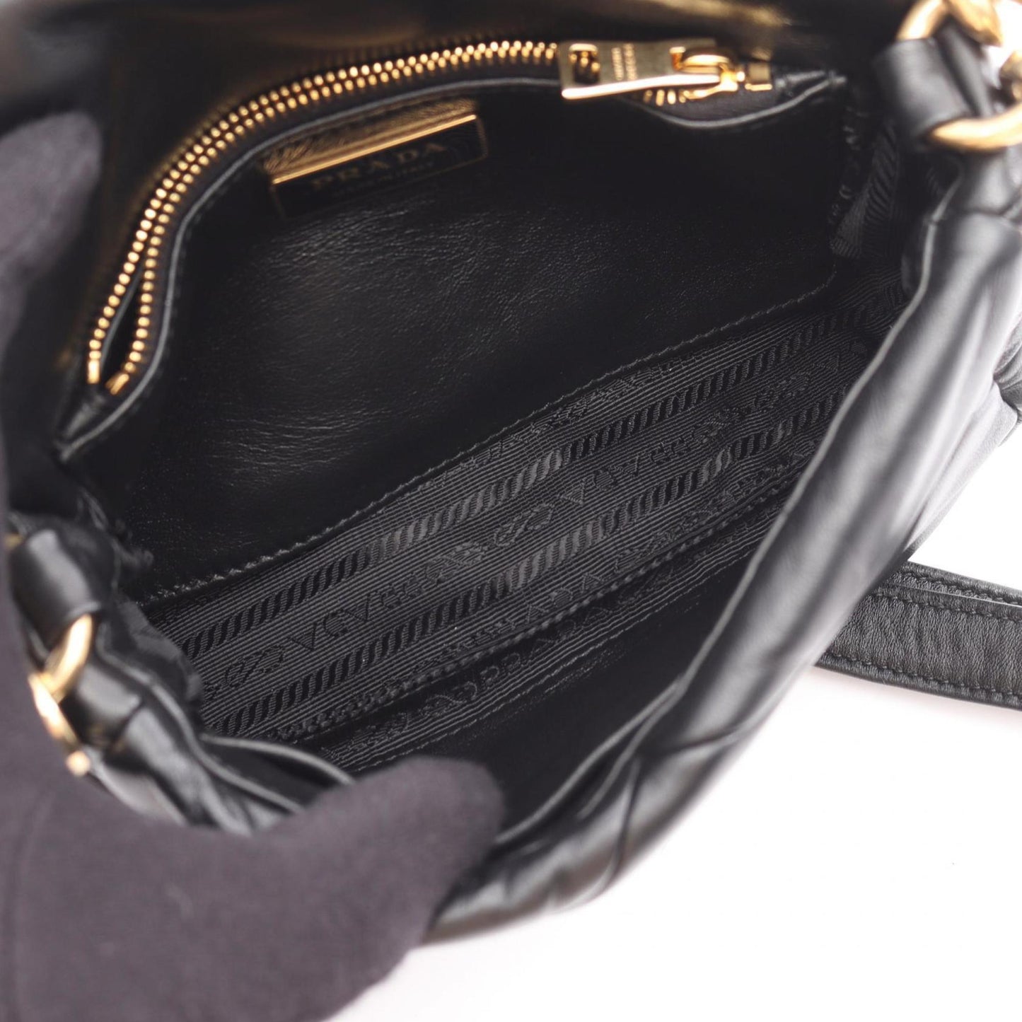 Prada System Nappa Patch Shoulder Bag