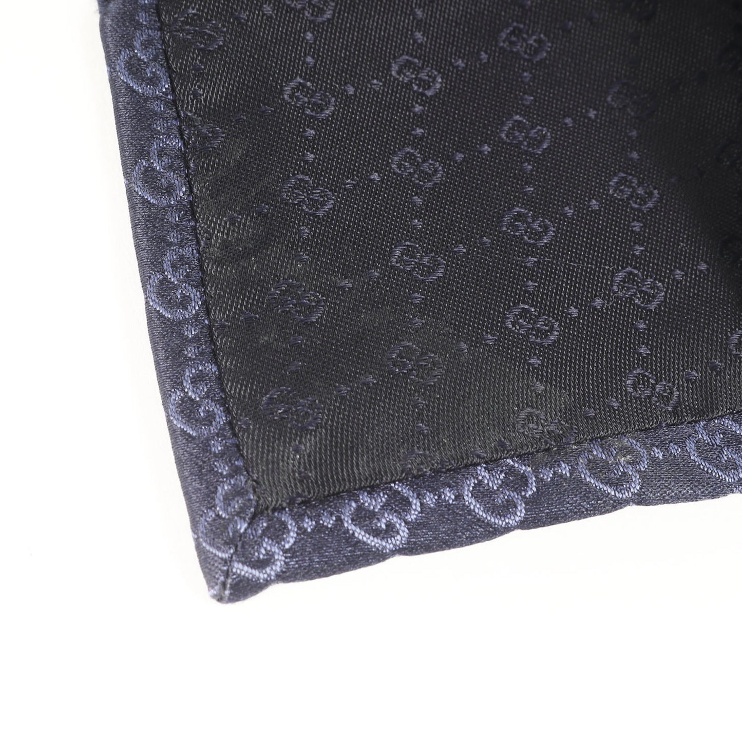 Gucci Gg Monogram Web Stripe Silk Tie