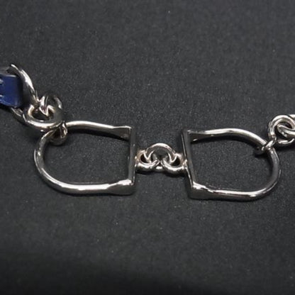 Hermes Etrier Double Tour Choker - Blue Swift Leather