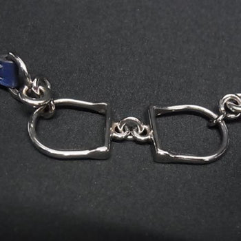 Hermes Etrier Double Tour Choker - Blue Swift Leather