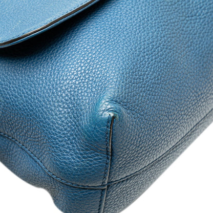 Gucci Interlocking G Shoulder Bag 322056 Blue Leather