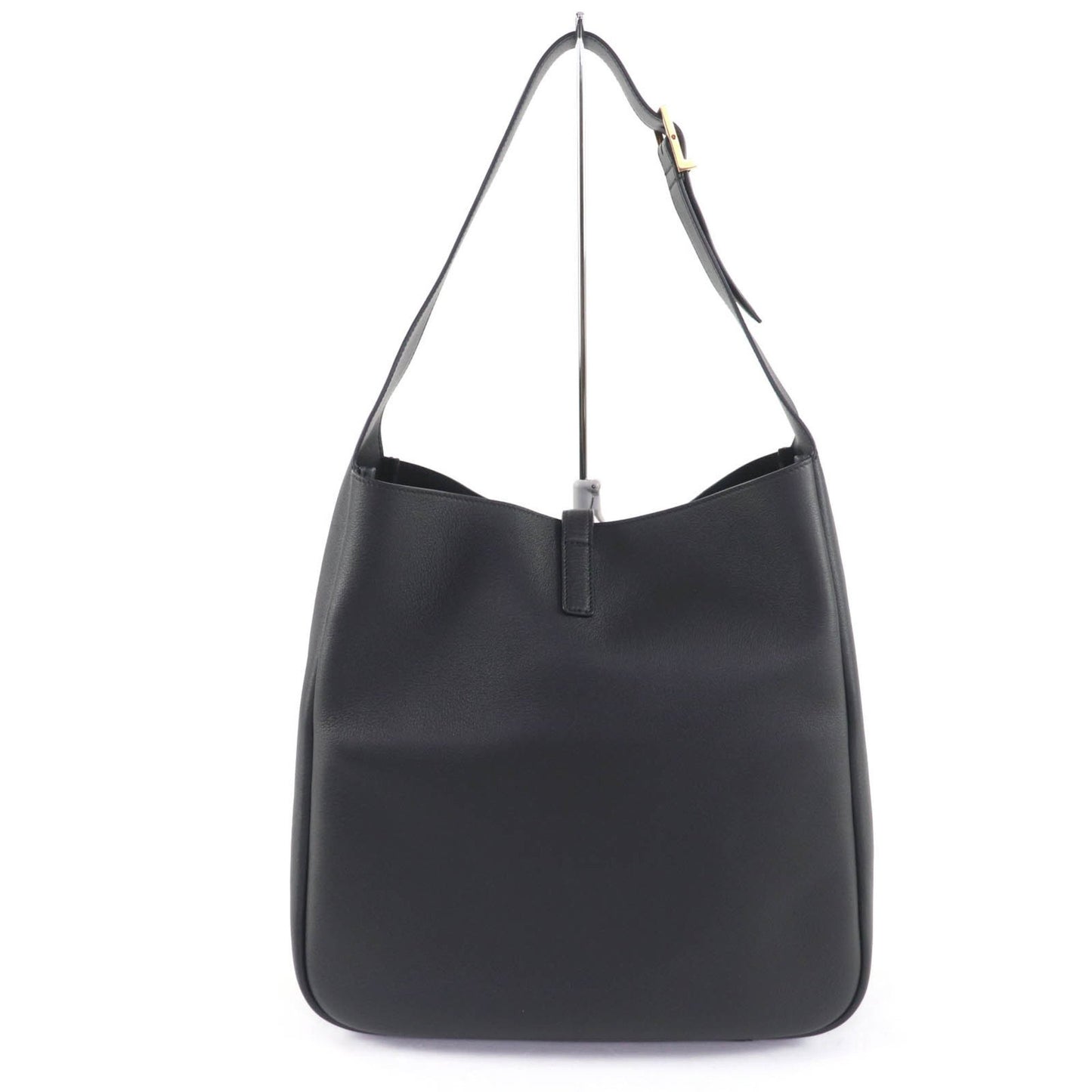 Saint Laurent 753837 Le 5 A 7 Soft Large Leather Shoulder Bag In Black With Gold Hardware And Dust