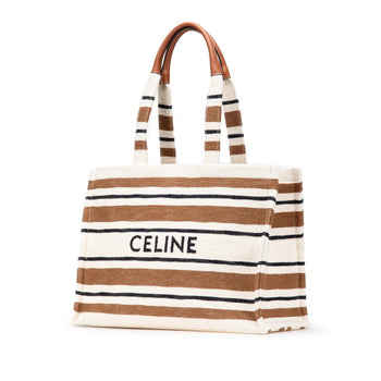 Celine Logo Handbag Tote Bag In White