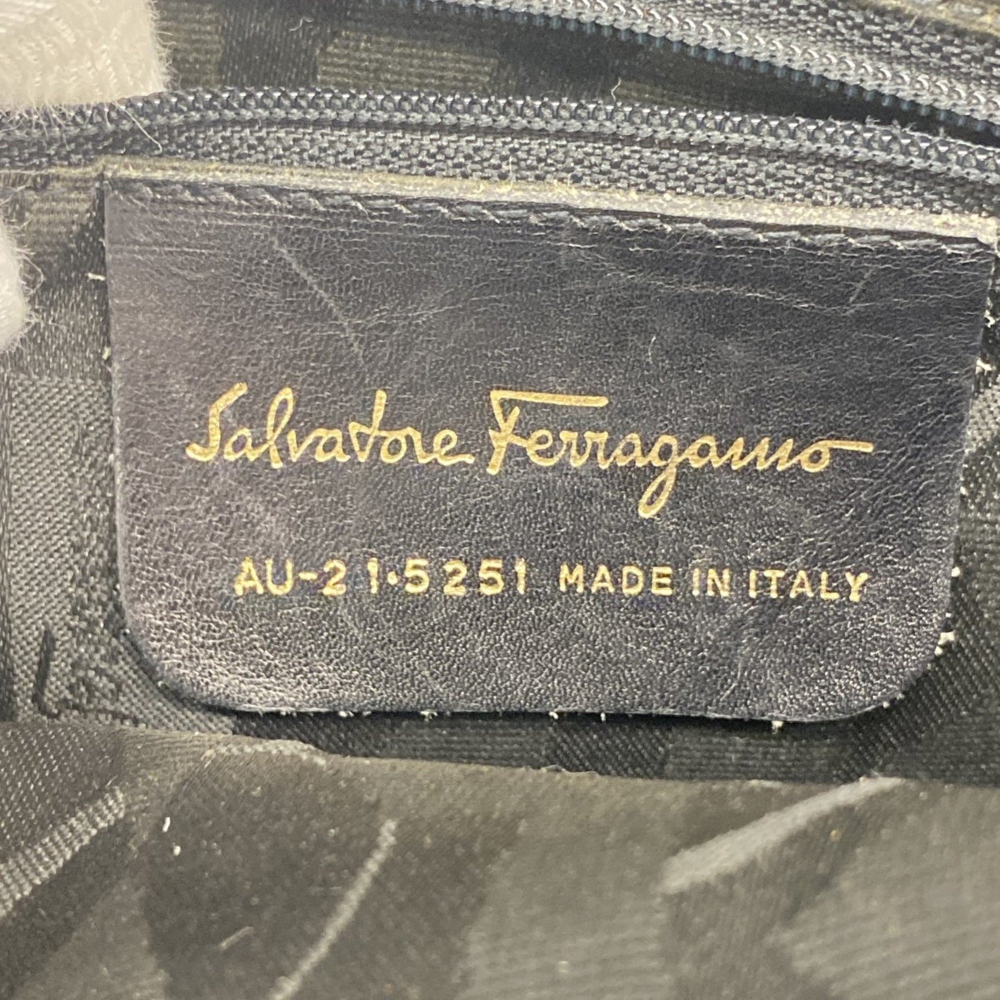 Salvatore Ferragamo Vara Nylon Canvas Handbag In Black
