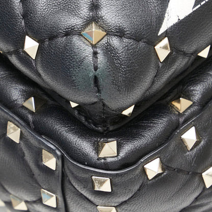 Valentino Rockstud Backpack In Black Leather
