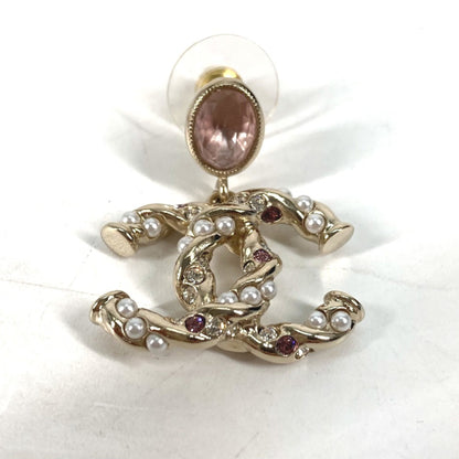 Chanel Abb511 23B Cc Coco Mark Rhinestone And Faux Pearl Earrings