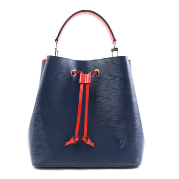 Louis Vuitton Handbag Shoulder Bag Epi Neonoe Leather Navy Red Silver