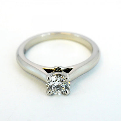 Cartier Solitaire Ring 1Pd Pt950 Platinum Diamond 0.34Ct #46