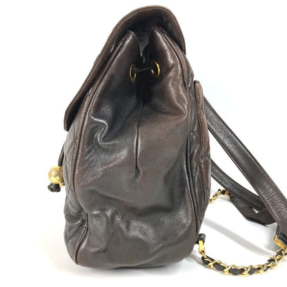 Chanel Matelasse Quilted Vintage Cc Coco Mark Logo Backpack With Ball Drawstring And Chain