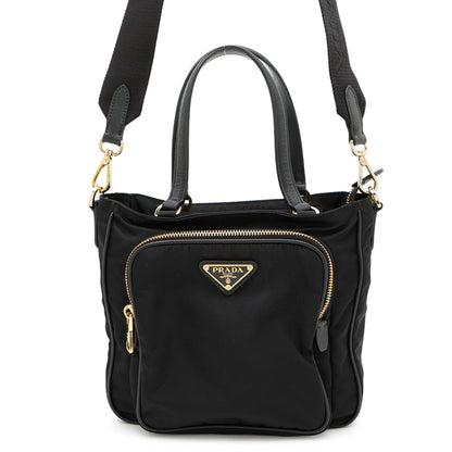 Prada Saffiano Nylon Handbag 1Bg308 Prada 2-Way Shoulder Bag Black
