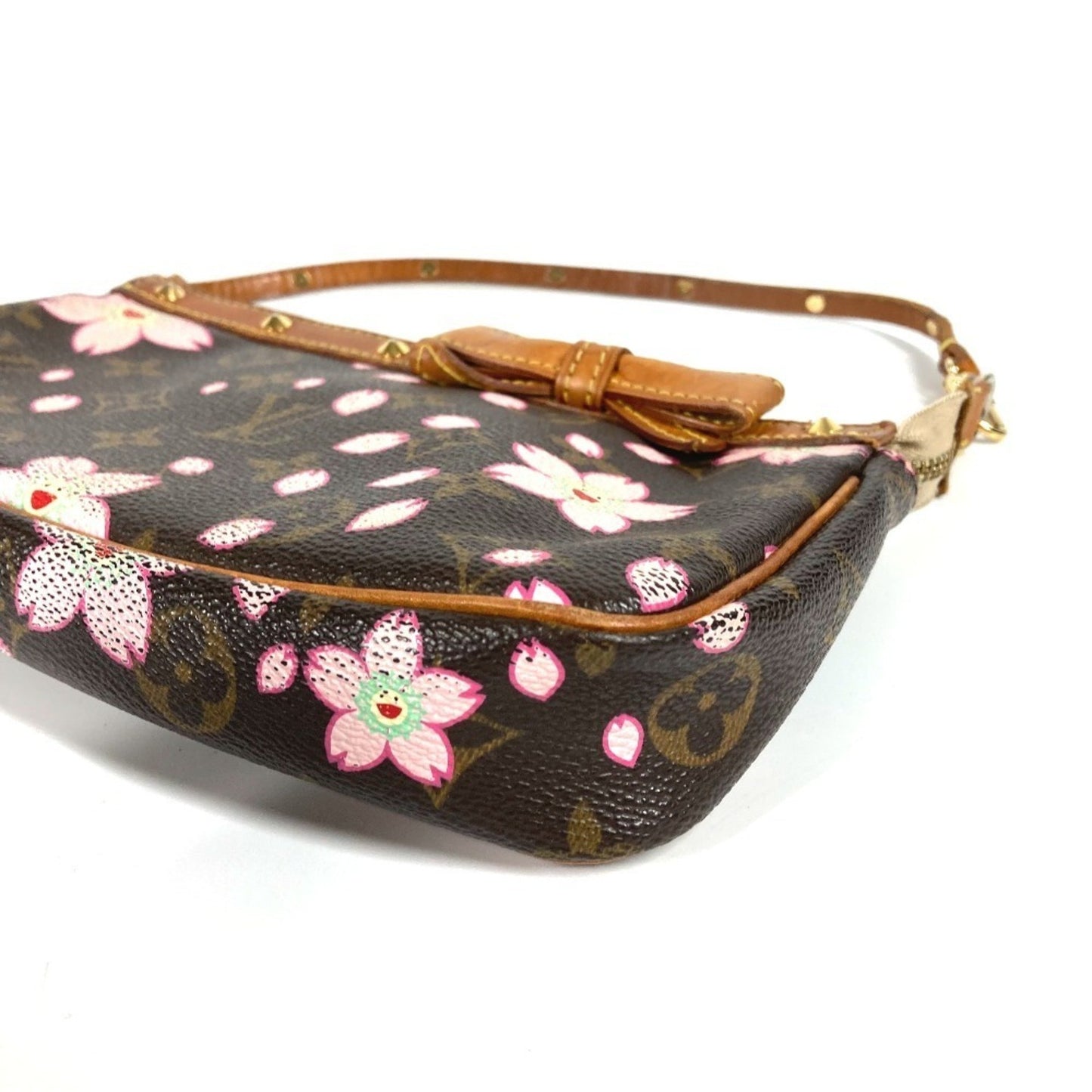 Louis Vuitton M92006 Monogram Cherry Blossom Pochette Accessoires By Takashi Murakami. Mini Handbag