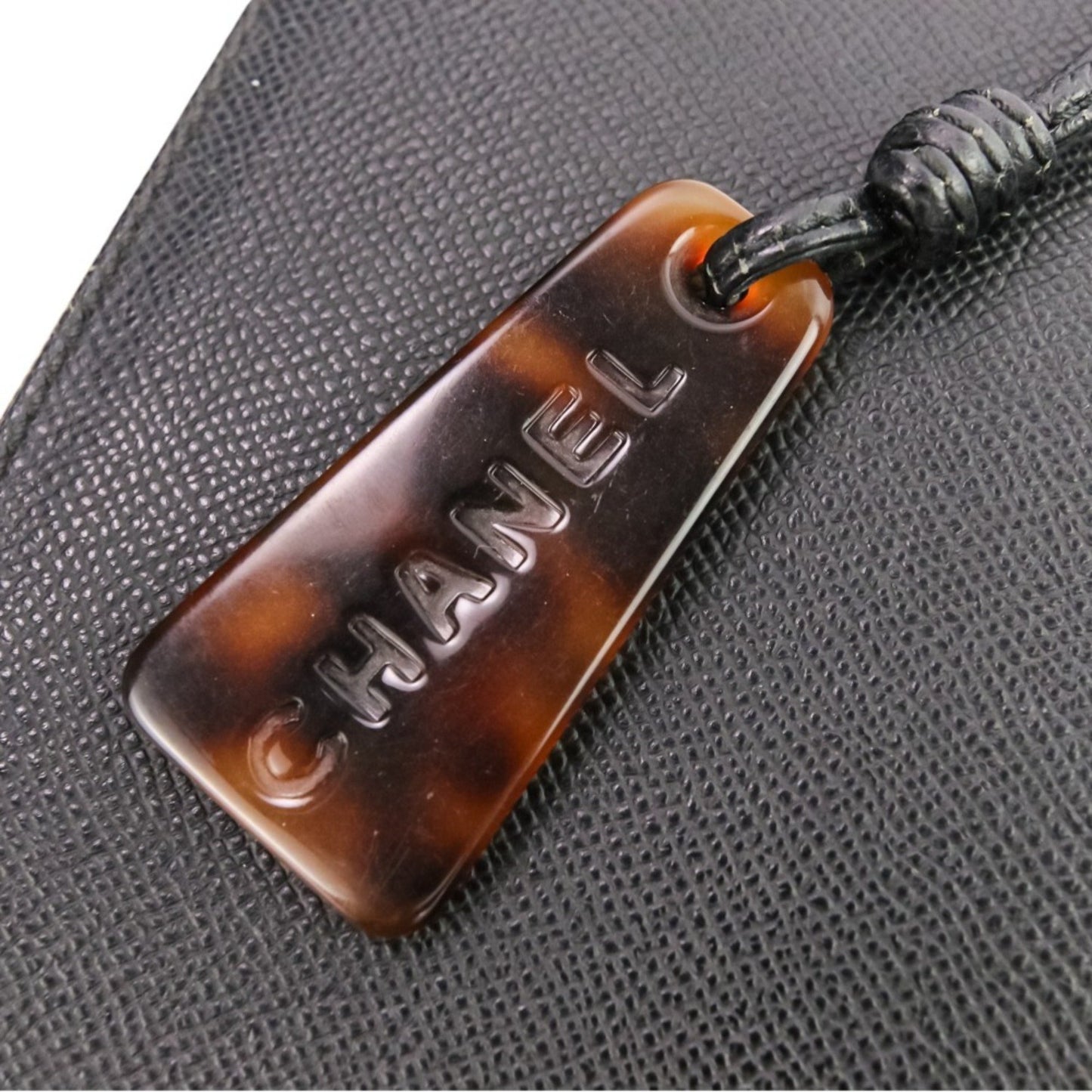 Chanel Leather Tote Bag With Logo Charm