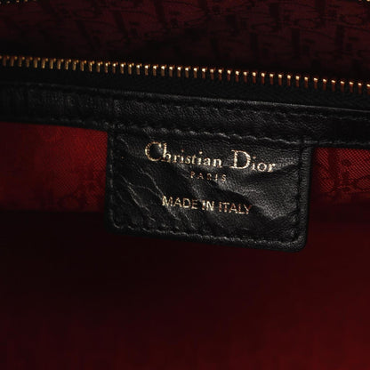 Christian Dior Dior Lady Large Cannage Handbag Leather