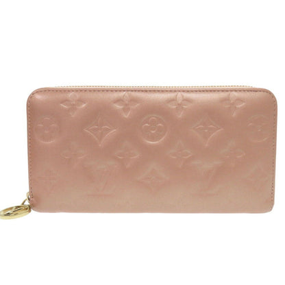 Louis Vuitton Monogram Embossed M81708 Lambskin Rose Gold Long Wallet Pink Lv 0421Louis Vuitton