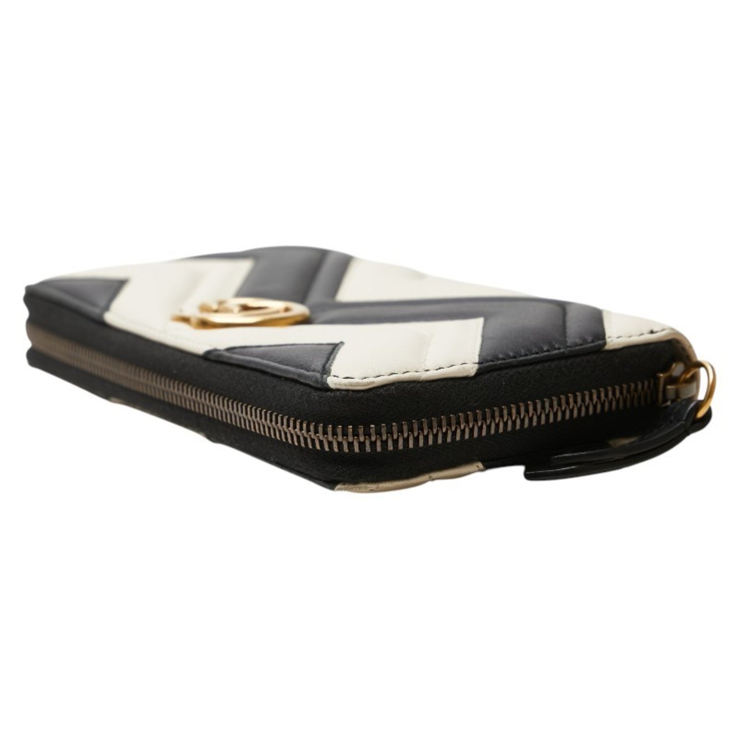 Gucci Gg Marmont Heart Quilted Zip-Around Long Wallet 443123 White