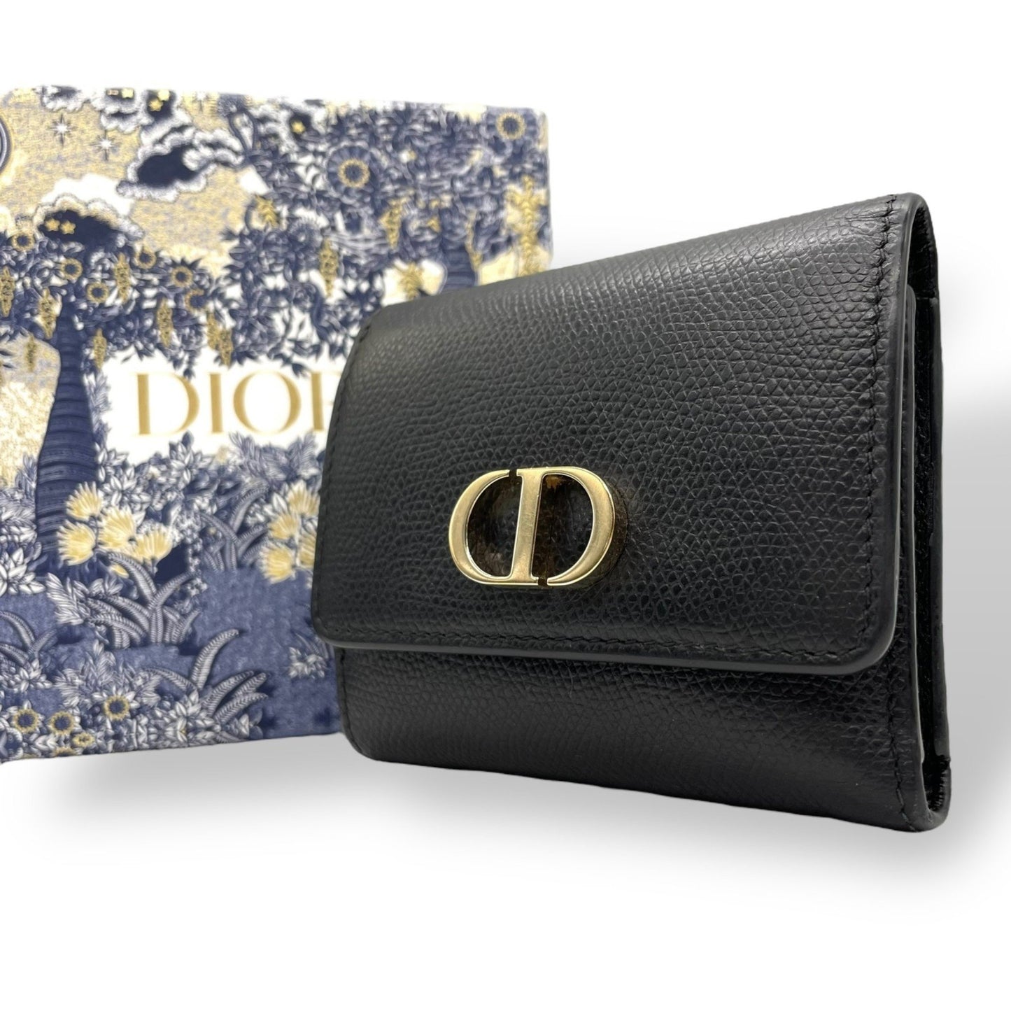 Christian Dior Montaigne Lotus Tri-Fold Wallet