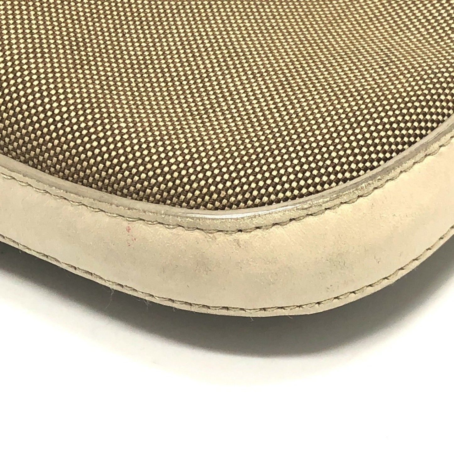 Prada Bt0706 Logo Jacquard Shoulder Bag In Canvas/Leather