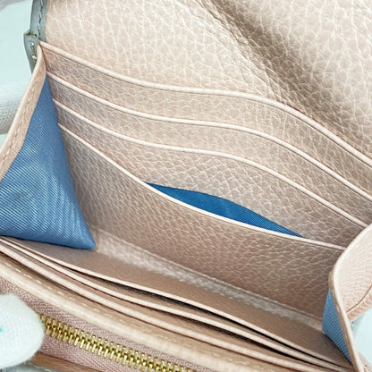 Gucci Gg Marmont Wallet 598587 Leather Gray Pink