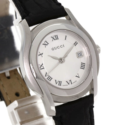 Gucci 5500L Stainless Steel/Leather