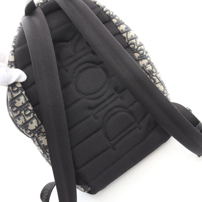 Christian Dior Dior Rider Backpack Canvas Leather Kids Beige Navy Black