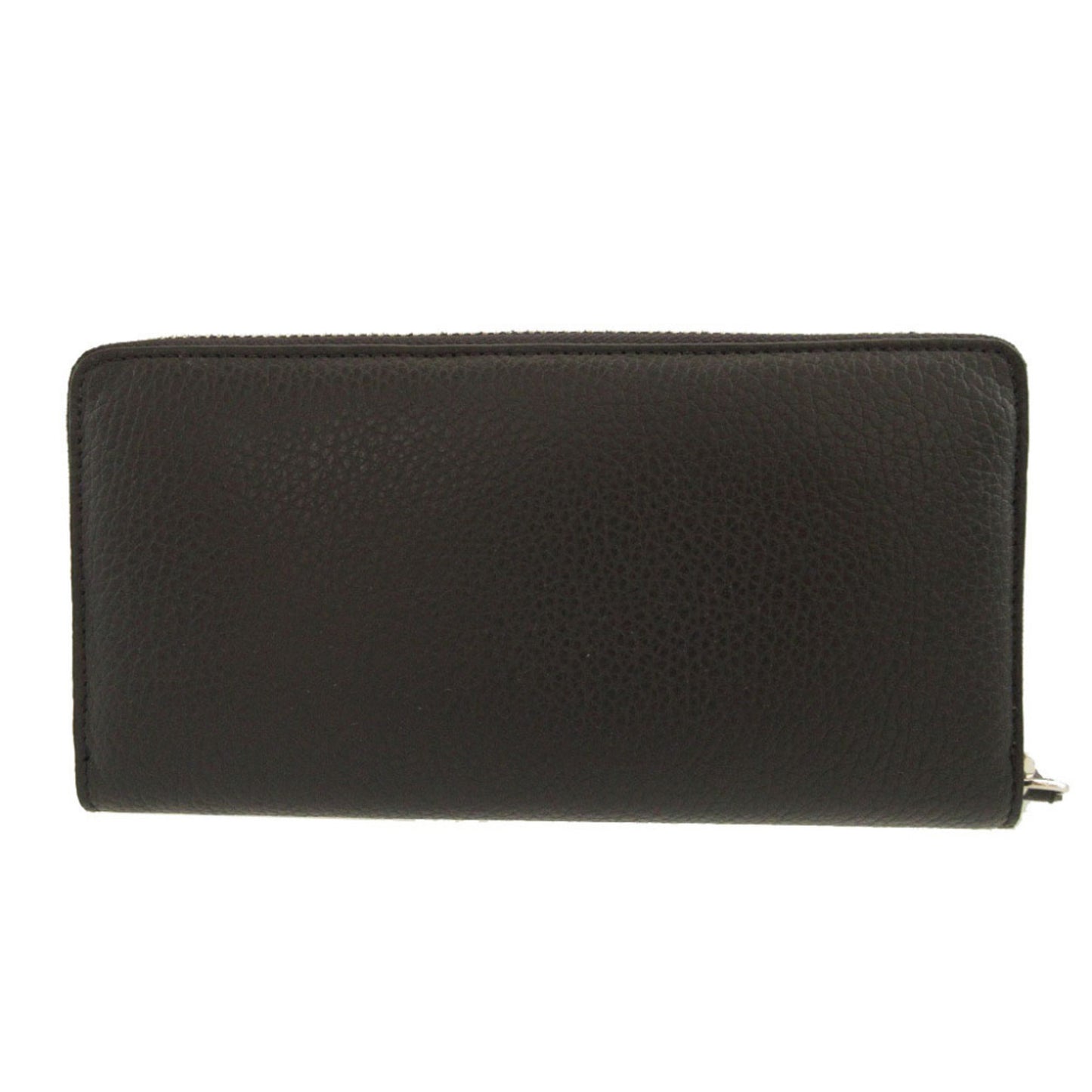 Unused Vivienne Westwood Orb Pattern Leather Black Round Zip Long Wallet 1657