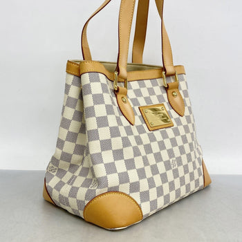 Louis Vuitton Damier Azur Hampstead Pm Tote Bag N51207 White