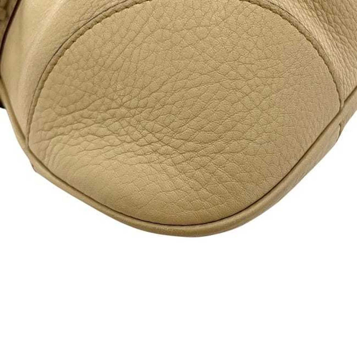 Salvatore Ferragamo Handbag Ec-23957 Beige Gancini Leather Au-21/6317 Flap Bag