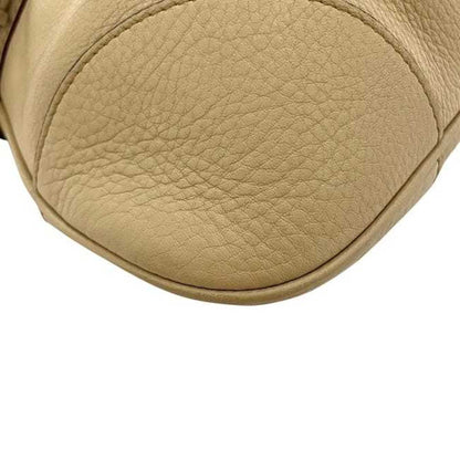 Salvatore Ferragamo Handbag Ec-23957 Beige Gancini Leather Au-21/6317 Flap Bag
